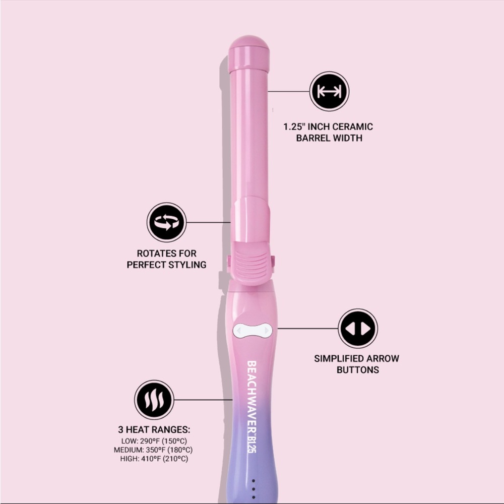 Beachwaver- Pink Sunset B1 (1” barrel) BNIB MSRP $99
